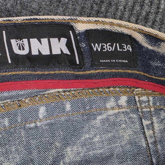 Golden State Warriors Jeans Mens W36 L34 NBA Basketball Heritage UNK Distressed - Picture 4 of 16